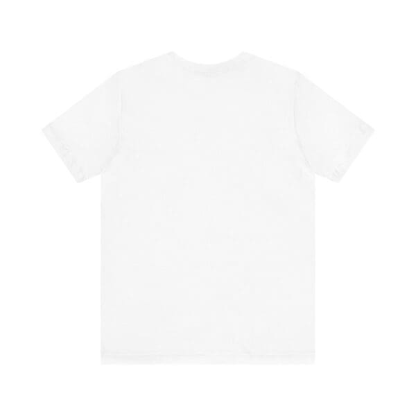 A white t-shirt with the back of it.