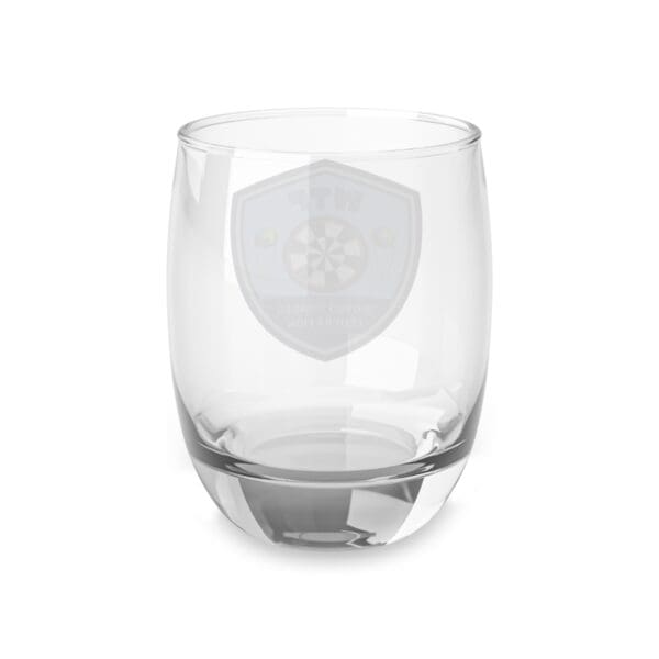 A glass with a shield on it